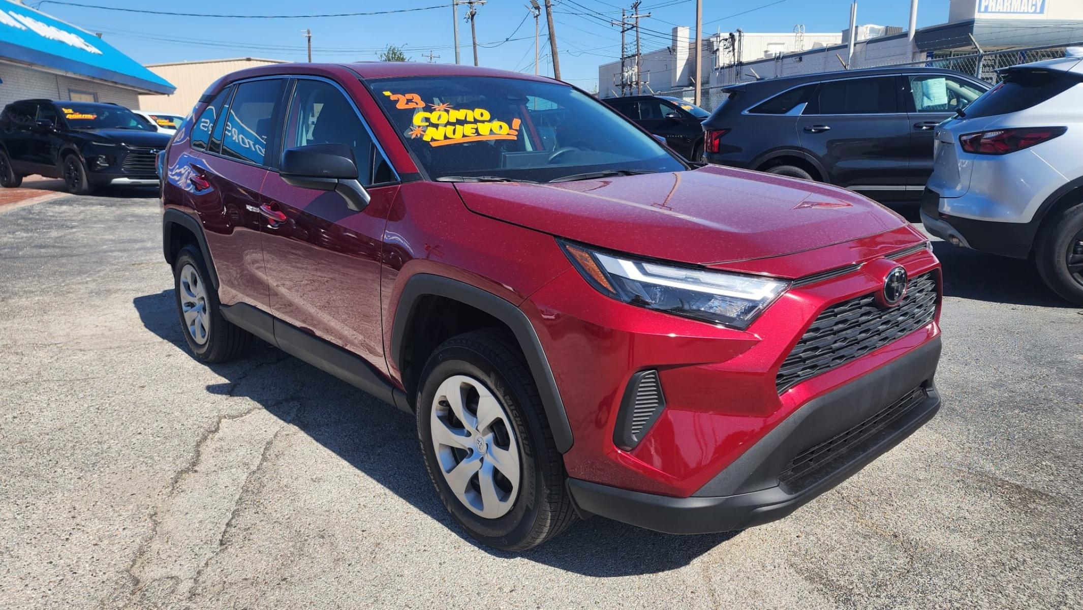 2023 Red Toyota RAV4 LE (2T3H1RFV9PW) with an 2.5L L4 DOHC 16V engine, 8A transmission, located at 1842 Wirt Road, Houston, TX, 77055, (713) 973-3903, 29.805330, -95.484787 - Photo #5
